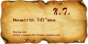 Neuwirth Tímea névjegykártya