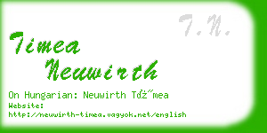 timea neuwirth business card